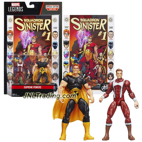 Hasbro Year 2015 Marvel Legends Comic Book Series 2 Pack 4 Inch Tall Figure - SUPREME POWERS with MARVEL'S HYPERION, MARVEL NOW HYPERION and Comic