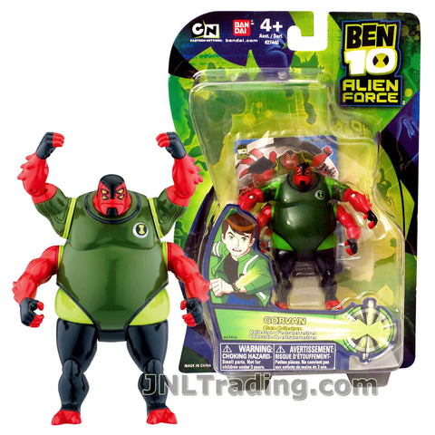 Cartoon Network Year 2009 Ben 10 Alien Force Collection Series 4 Inch Tall Figure - Tetramand GORVAN with Collectible Card