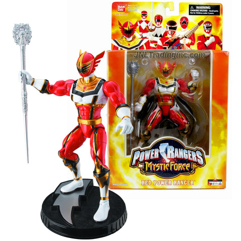Bandai Power Rangers Creation Collector Series 7" Tall Figure - Mystic Force RED POWER RANGER with Mystic Staff and Display Base