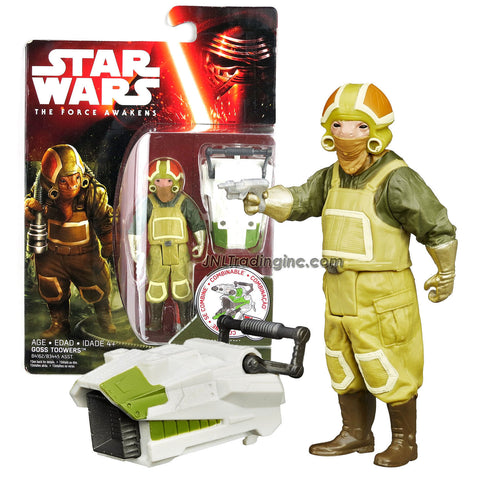 Hasbro Year 2015 Star Wars The Force Awakens Series 4 Inch Tall Action Figure : GOSS TOOWERS (B4162) with Blaster Gun Plus Build A Weapon Part #2