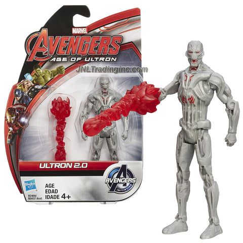 Hasbro Year 2015 Marvel Avengers Age of Ultron Series 4 Inch Tall Action Figure - ULTRON 2.0 with Energy Blast