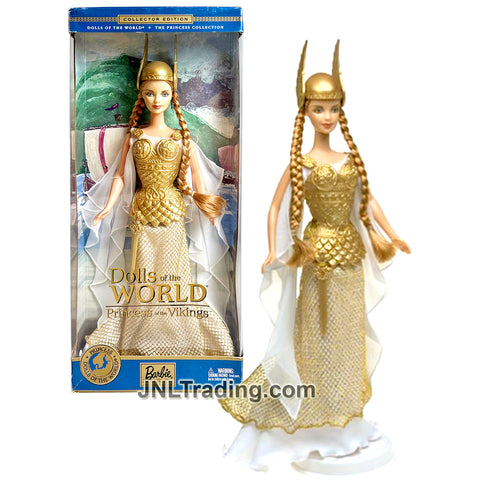Year 2003 Barbie Collector Edition Dolls of the World Series 12 Inch Doll - PRINCESS OF THE VIKINGS with Helmet and Doll Stand