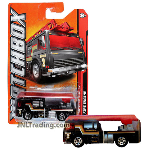 Year 2011 Matchbox MBX Highway Series 1:64 Scale Die Cast Metal Vehicle #3 - County Fire Dept. Unit 2 FIRE ENGINE