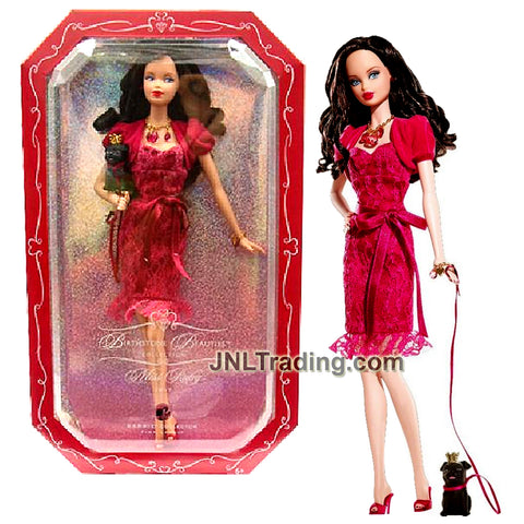 Year 2007 Barbie Pink Label Birthstone Beauties Collection 12 Inch Doll - Caucasian Miss Ruby July with Necklace, Bracelet & Puppy Dog