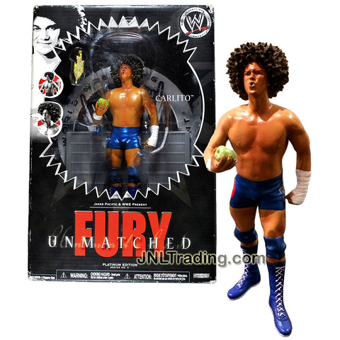 World Wrestling Entertainment Year 2007 WWE Platinum Edition FURY Unmatched Series 8 Inch Tall Figure - CARLITO with Apple Spit & Display Base