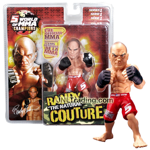 Round 5 Year 2007 Series 1 World of MMA Champions 6 Inch Tall Action Figure - RANDY "The Natural" COUTURE in Red Trunks