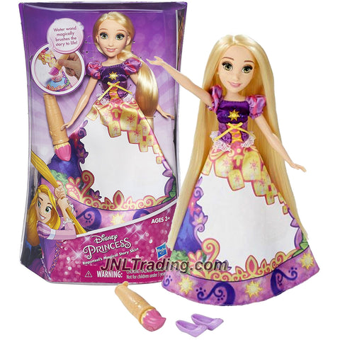 Hasbro Year 2015 Disney Princess 12 Inch Doll - RAPUNZEL'S MAGICAL STORY SKIRT with Water Wand