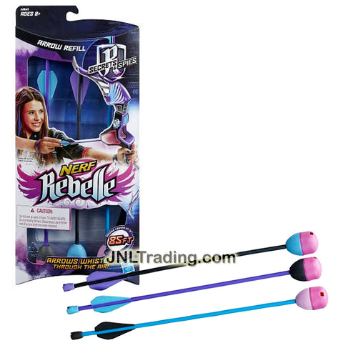 Nerf Rebelle Year 2014 Secrets & Spies Series ARROW REFILL with 3 Whistling Arrows