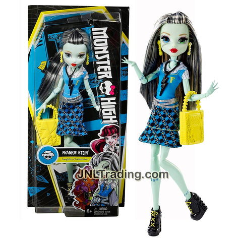 Mattel Year 2015 Monster High How Do You Boo? Series 11 Inch Doll Set - Daughter of Frankenstein FRANKIE STEIN with Earrings, Necklace and Purse