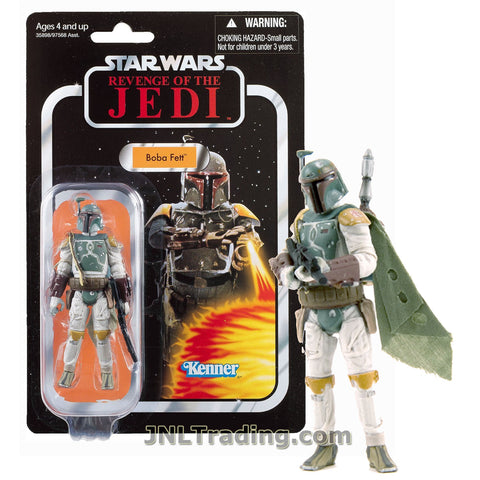 Star Wars Year 2010 Vintage Kenner Return of the Jedi (1980-1982) Series 4 Inch Tall Figure - BOBA FETT with Rifle and Jetpack