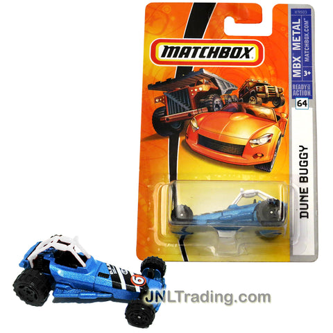 Matchbox Year 2007 MBX Metal Ready For Action Series 1:64 Scale Die Cast Metal Car #64 - Blue DUNE BUGGY with White Bar K9503