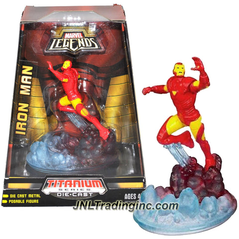 Hasbro Year 2007 Marvel Legends Titanium Series Die Cast Metal 5 Inch Tall Posable Action Figure - IRON MAN with Display Base