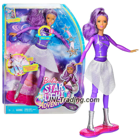 Mattel Year 2015 Barbie Star Light Adventure Series 12 inch Electronic Doll - Galactic Hoverboard Champion SAL-LEE with Light and Sound Hoverboard