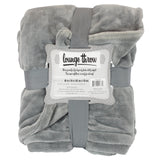 Warm Super luxurious Soft Lounge Throw Blanket Solid Gray 60"x70"