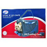American Tourister Pet Collapsible Stow 'n Go Travel Crate BONUS Pouch & ID Tag