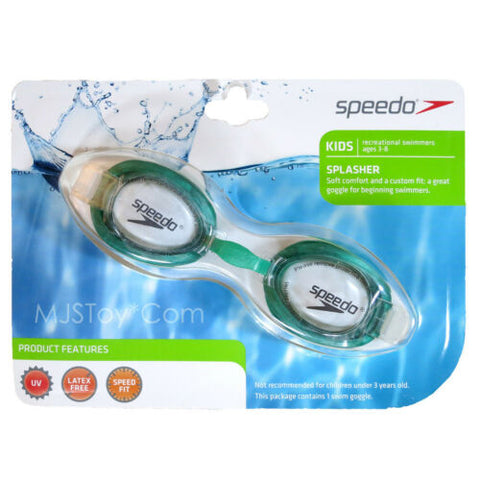 NEW Speedo Kids Splaher Swimming Goggles ages 3-8 Swim Goggle UV Speed Fit
