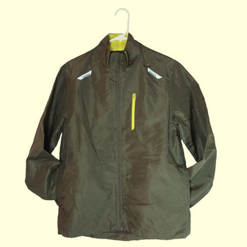 Active by Old Navy Windbreaker/Rain Olive Green Light Running Jacket