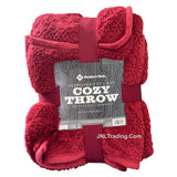 Oversized COZY Throw Super Soft Cuddly Reversible Warm Sherpa Blanket