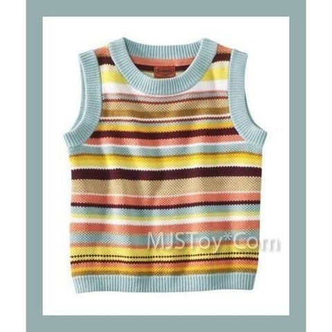NWT ❤ MISSONI Target SHELL Multicolor Striped Knit Sweater Vest Girl Small 6/7