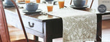 NEW Threshold Quality Design Riversible Weave 14x72" Table Runner Brown/Khaki