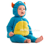 Carter's 2 Pcs Halloween Blue Monster Warm Bubble Baby Fleece Hooded Costume