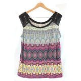 Bila Women's Luxurious Beaded Sleeveless Tee Flattering Top Stylist Shirt