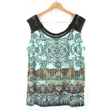 Bila Women's Luxurious Beaded Sleeveless Tee Flattering Top Stylist Shirt