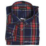 Tricots St. Raphael Men's 100% Cotton Woven Long Sleeve Plaid Shirt