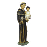 Giovanni Religious Home Decor Catholic Saints Series 16" Tall Figurine - Patron Saint of Lost Item ST ANTHONY with CHILD JESUS & Lily Flower (D28138)