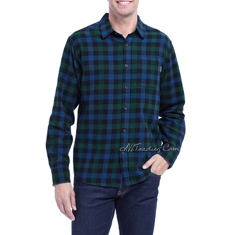 Eddie Bauer Bristol Men's Soft Plaid Flannel Long Sleeve Shirt