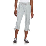 Calvin Klein CK White Label Performance 100% Cotton Drawstring Pull-on Cargo Capri Pants