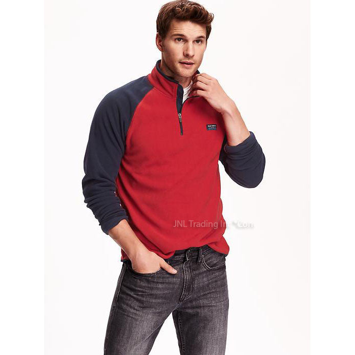 Old Navy Men's MockNeck Performance Fleece Pullover Sweater in Red JNL Trading