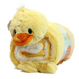 Little Miracles Snuggle Me Soft Cozy Cuddly Sherpa Blanket Plush Set DUCK