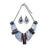 WOMEN BIB COSTUME NECKLACE & EARRINGS Stylist Elegant Fashionable SET #14