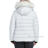 Nautica Women's Faux Fur Trim Hooded Water Resistant Warm Winter Puffer Jacket