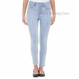 CK Calvin Klein Repreve Ladies' High Rise Exposed Button Jean Denim Pants