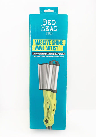 BedHead Wave Artist Ceramic Deep Hair Waver Combat Frizz Add Massive Shine-Green (OPEN BOX)