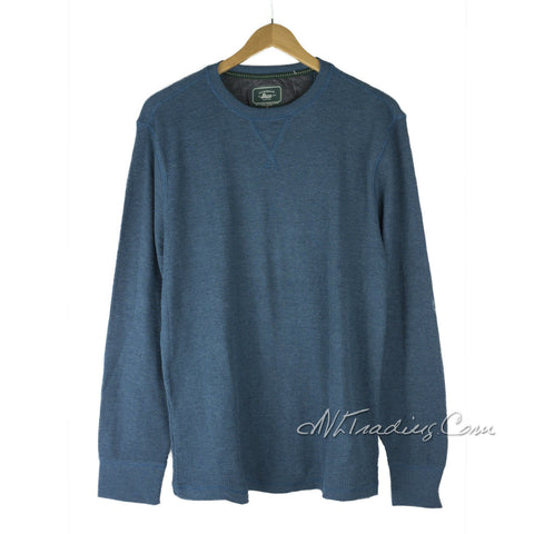G.H. Bass & Co. Solid Waffle-Knit Solid Men's Henley Thermal Shirt ...