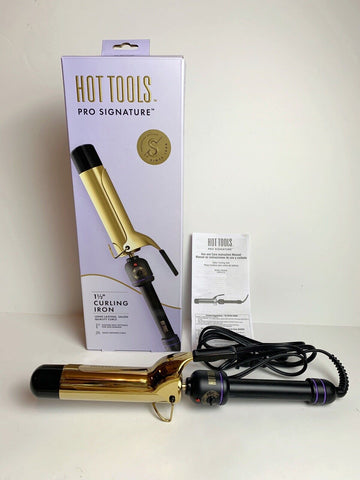 Hot Tools Pro Signature Series Gold Curling Iron/Wand 1.5 Inch Long Lasting Curl (OPEN BOX)