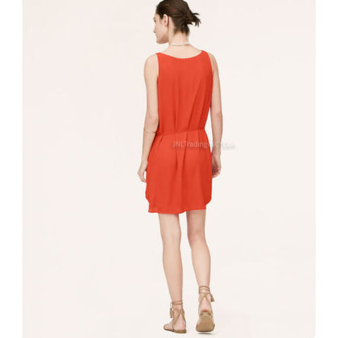 Ann Taylor LOFT Flattering Shirttail Tank Summer Dress Lovely Burning Red Ann Taylor LOFT Flattering Shirttail Tank Summer Dress Lovely Burning Red