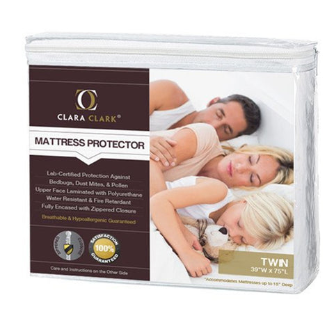 CLARA CLARK WATERPROOF ALLERGY RELIEF MATTRESS PROTECTOR WITH ZIPPER