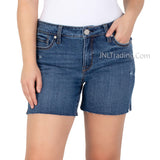 Seven7 Ladies 5" inseam Cut Hem Denim Weekend Short