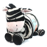 Little Miracles Snuggle Me Soft Cozy Cuddly Sherpa Blanket Plush Set ZEBRA